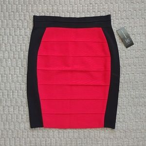 Sexy Red & Black Bandage Pencil Skirt Sz. S